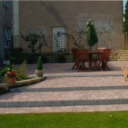 Brick paving patio, Loughgall